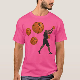 Geometrische Basketbal Vorm Lage Poly Basketbal T-shirt