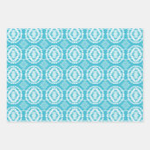 Geometrische batik Stropdas-Dye Blue Variation Pac Inpakpapier Vel (Voorkant 2)