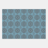 Geometrische batik Stropdas-Dye Blue Variation Pac Inpakpapier Vel (Voorkant)