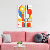 Geometrische Bauhaus minimalistische Abstracte kun Canvas Afdruk (Insitu (Woonkamer))