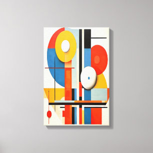 Geometrische Bauhaus minimalistische Abstracte kun Canvas Afdruk