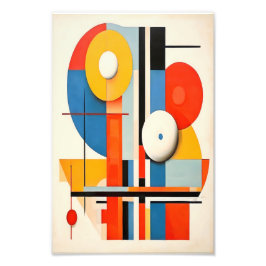 Geometrische Bauhaus minimalistische Abstracte kun Foto Afdruk