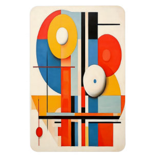 Geometrische Bauhaus minimalistische Abstracte kun Magneet