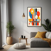 Geometrische Bauhaus minimalistische Abstracte kun Perfect Poster