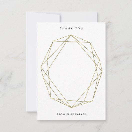 Geometrische Bedankt | Faux Gold (Voorkant)