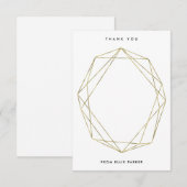Geometrische Bedankt | Faux Gold (Voorkant / Achterkant)