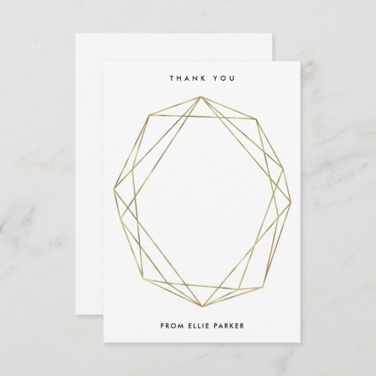 Geometrische Bedankt | Faux Gold (Voorkant / Achterkant)