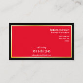 Geometrische bedrijfsadviseur Amazing Black Cube Visitekaartje (Achterkant)