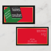 Geometrische bedrijfsadviseur Amazing Black Cube Visitekaartje (Voorkant / Achterkant)