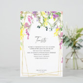 Geometrische beelden van kleurrijke wilde bloemen  (Staand voorkant)