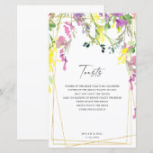 Geometrische beelden van kleurrijke wilde bloemen  (Voorkant / Achterkant)