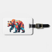 Geometrische Beer Bagagelabel (Voorkant horizontaal)