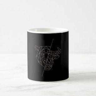 Geometrische Beer Bull Koffiemok