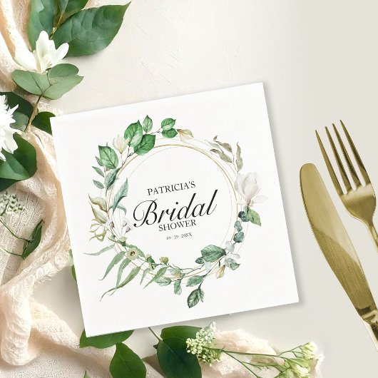 Geometrische Begroeiing Eucalyptus Bruidsdouche Servet