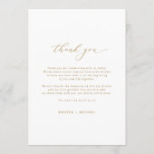 Geometrische begroeiing Gouden Huwelijksmenu Menu (Achterkant)