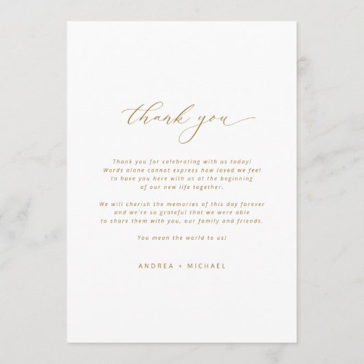 Geometrische begroeiing Gouden Huwelijksmenu Menu (Achterkant)