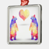 Geometrische Beren Metalen Ornament (Links)