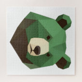 Geometrische berenkop Low Poly Legpuzzel (Horizontaal)