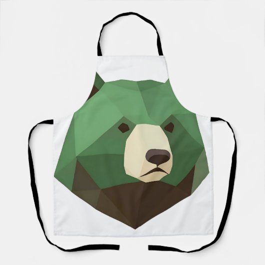 Geometrische berenkop Low Poly Schort (Voorkant)