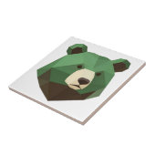 Geometrische berenkop Low Poly Tegeltje (Zijkant)