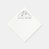 Geometrische berg | Aangepaste naam en datum Servetten (Hoek)