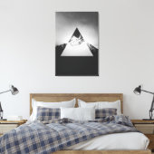 Geometrische berg gespiegeld in driehoek canvas afdruk (Insitu (Slaapkamer))