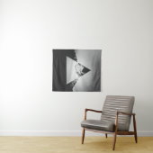 Geometrische berg gespiegeld in driehoek wandkleed (In Situ (horizontaal))