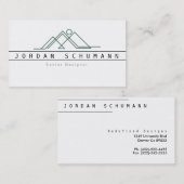 Geometrische berg Logo | Aangepast bedrijf Visitekaartje (Voorkant / Achterkant)