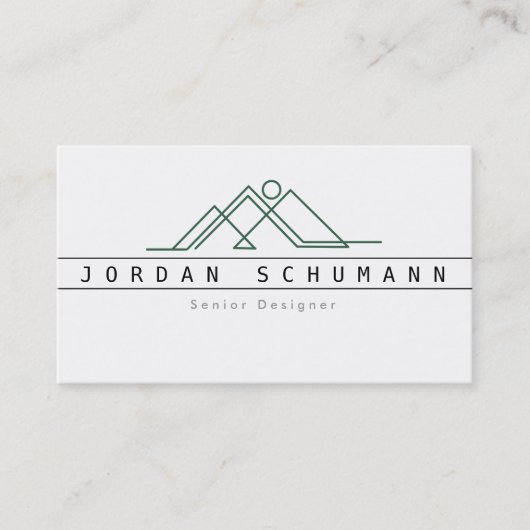 Geometrische berg Logo | Aangepast bedrijf Visitekaartje (Voorkant)