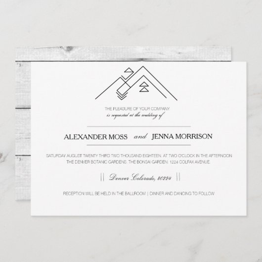 Geometrische berg | Modern Kaart (Voorkant / Achterkant)