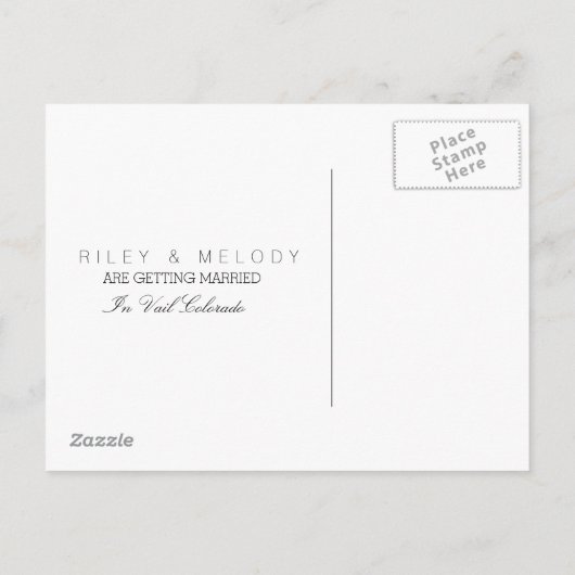 Geometrische berg | Modern Sla de datum op Aankondigingskaart (Achterkant)