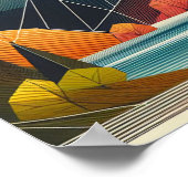 Geometrische berg poster (Hoek)