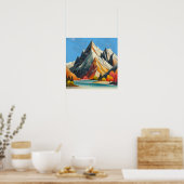 Geometrische berg poster (Keuken)
