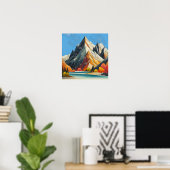 Geometrische berg poster (Thuiskantoor)