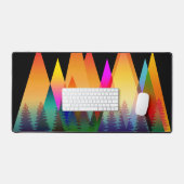 GEOMETRISCHE BERGDRIEHOEK KLEURRIJKE VORM BUREAUMAT (Keyboard & Muis)