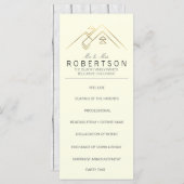 Geometrische bergen | Bruiloft Rackcard Programmakaart (Voorkant / Achterkant)