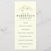 Geometrische bergen | Bruiloft Rackcard Programmakaart (Voorkant)