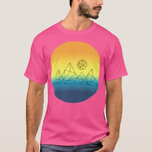 Geometrische bergen t-shirt (Voorkant)