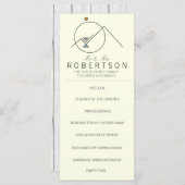 Geometrische bergen van Boho | Bruiloft Rackcard Programmakaart (Voorkant / Achterkant)