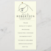 Geometrische bergen van Boho | Bruiloft Rackcard Programmakaart (Voorkant)