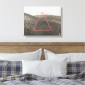 Geometrische bergketen canvas afdruk (Insitu (Slaapkamer))