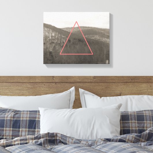Geometrische bergketen canvas afdruk (Insitu (Slaapkamer))