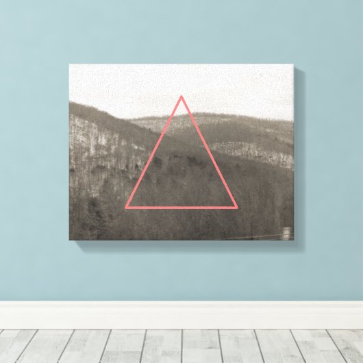 Geometrische bergketen canvas afdruk (Insitu (Houten vloer))