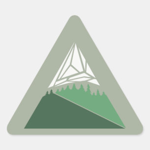 Geometrische bergkunsticker sticker