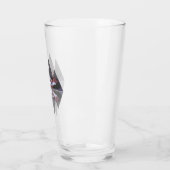 Geometrische bergscène glas (Links)
