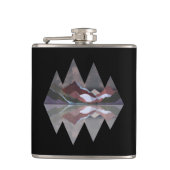 Geometrische bergscène heupfles (Voorkant)