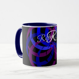 Geometrische Bessensamenkleurige Koffiemok Mok