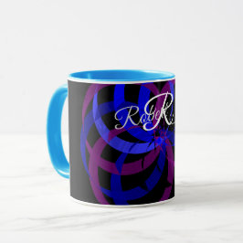 Geometrische Bessensamenkleurige Koffiemok Mok
