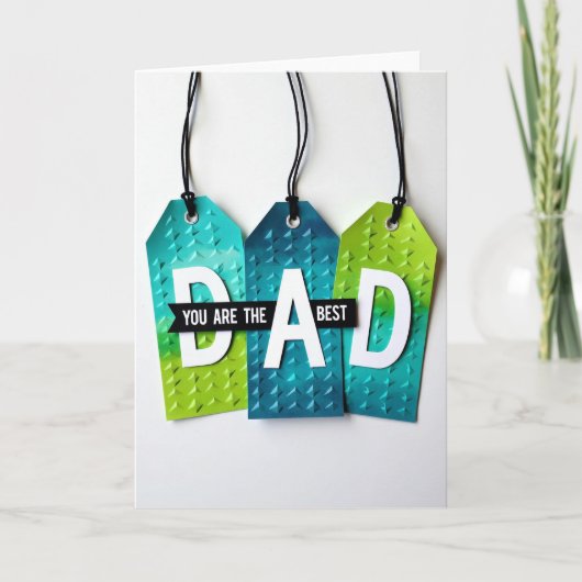Geometrische Best Dad-spandoekaart Kaart (Voorkant)