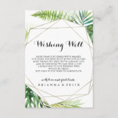 Geometrische bestemming Bruiloft Wishing Well Informatiekaartje (Voorkant)